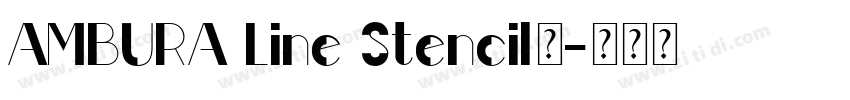 AMBURA Line Stencil语字体转换